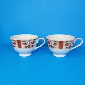 Queens Imari Set Of 2 Cups Only No Saucers Made In India